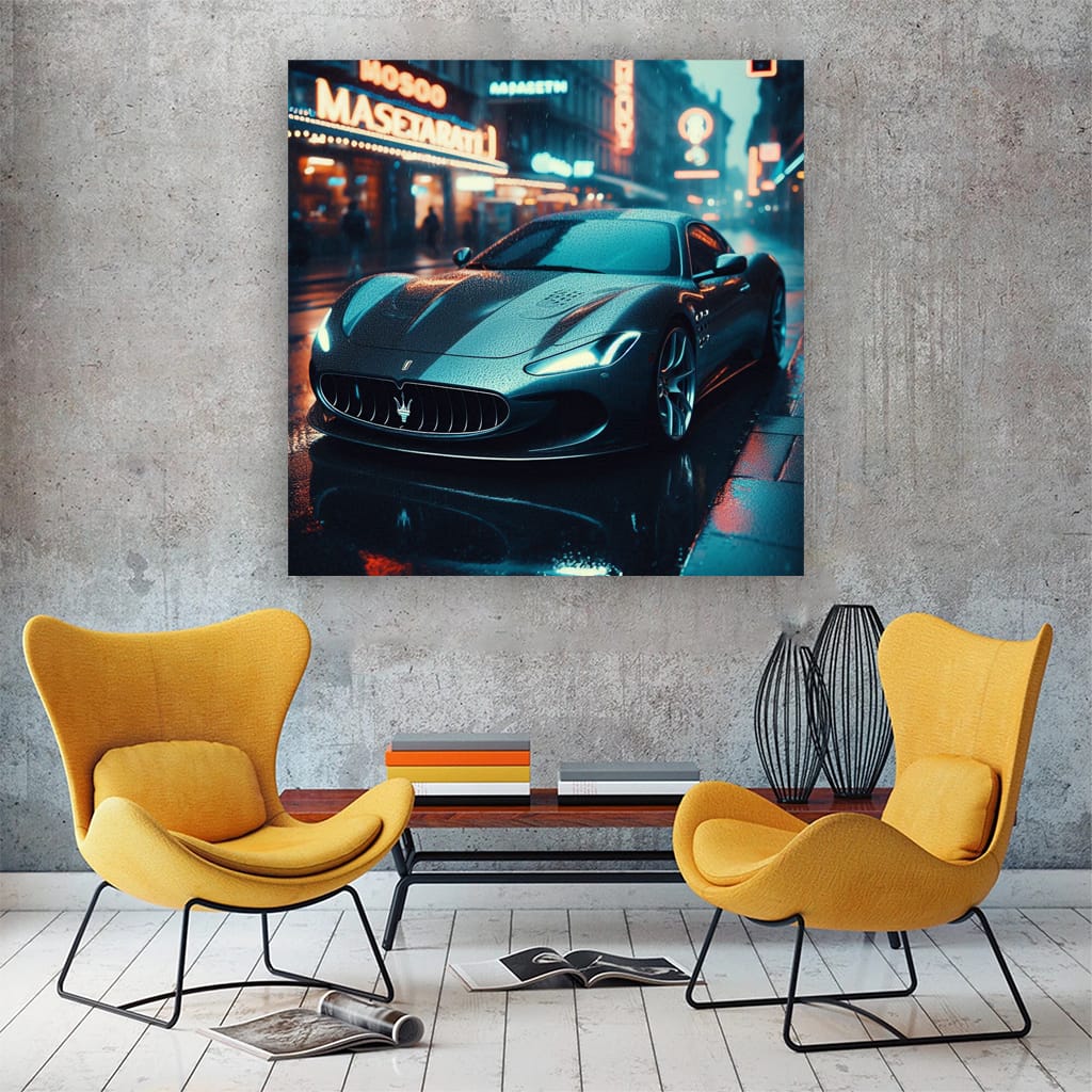 Maserati Mc20 Rainy Weather Wall Art