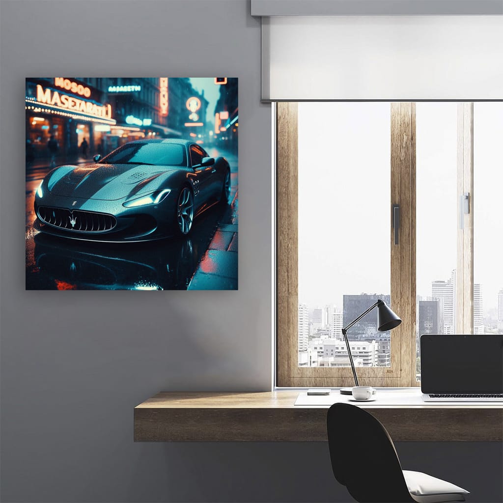 Maserati Mc20 Rainy Weather Wall Art