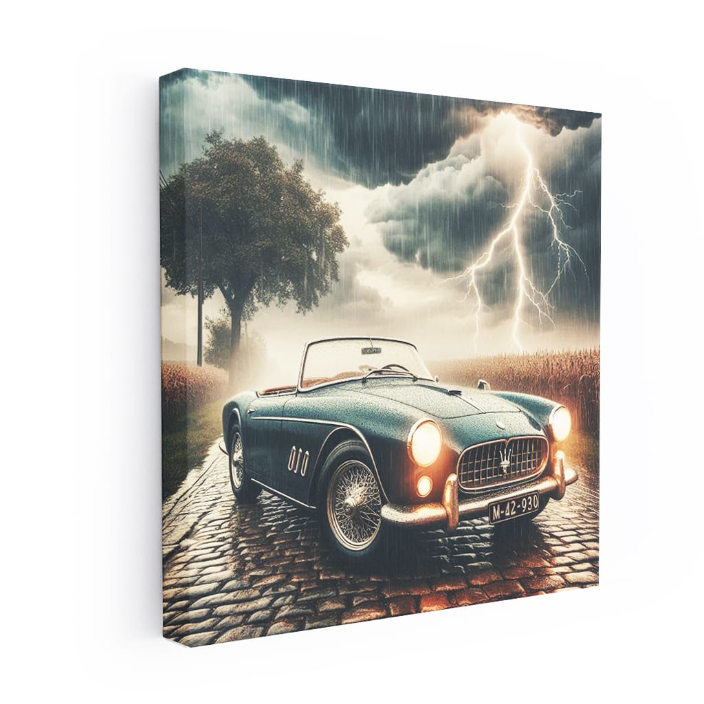 Maserati Old Retro Thunderstorm Wall Art