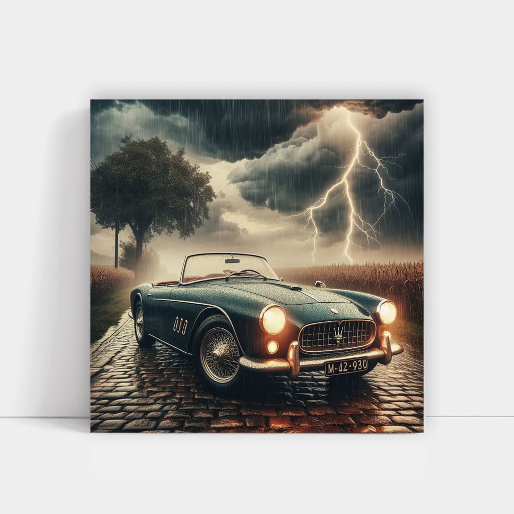 Maserati Old Retro Thunderstorm Wall Art