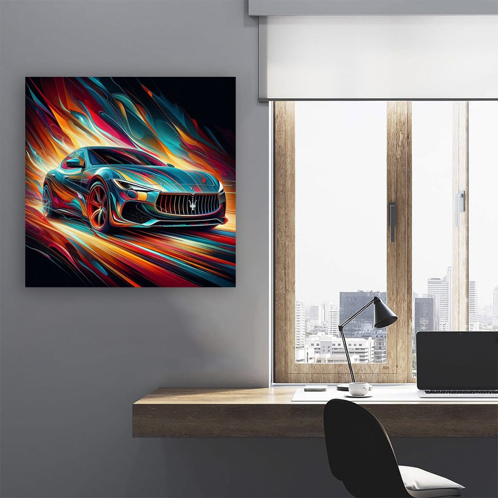 Maserati Quattroporte Absctra Wall Art