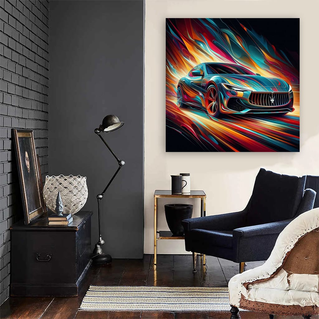 Maserati Quattroporte Absctra Wall Art