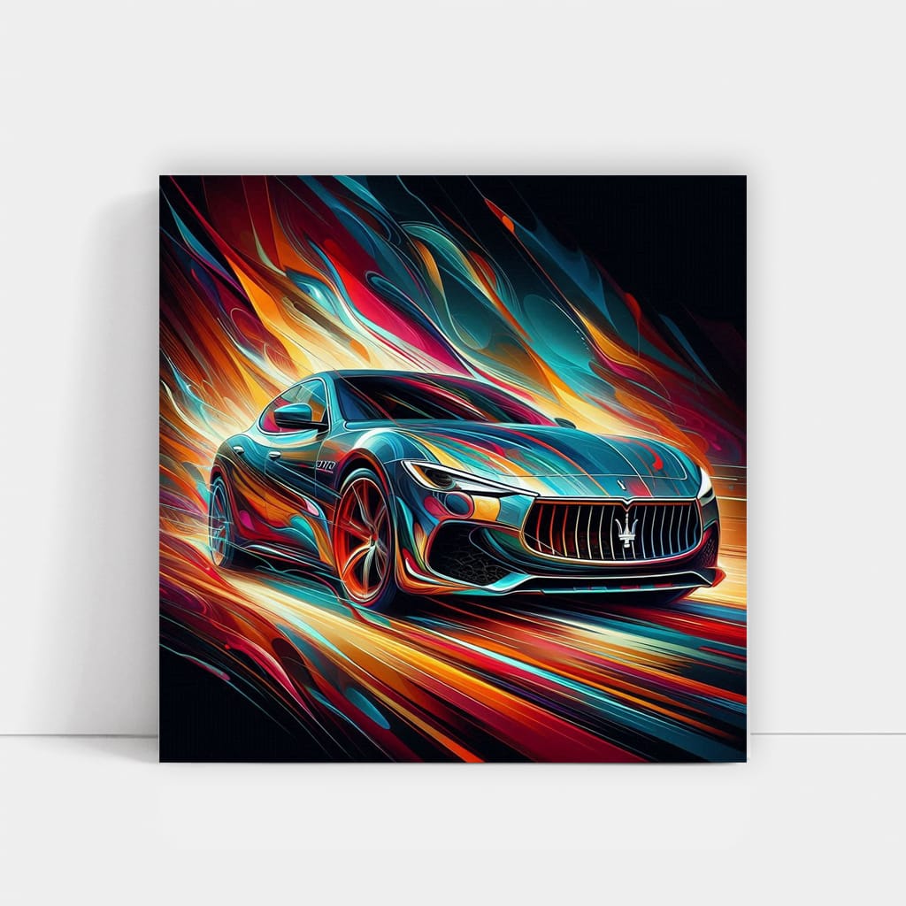 Maserati Quattroporte Absctra Wall Art