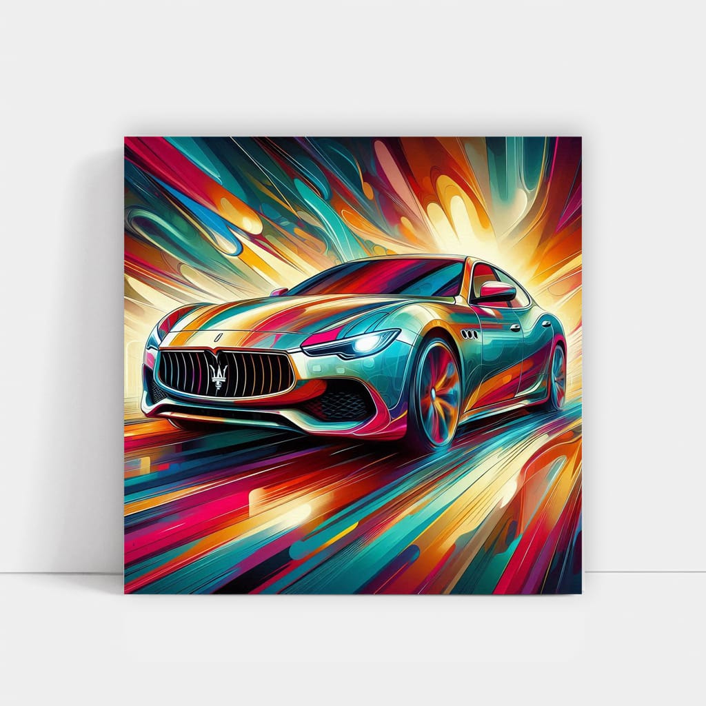 Maserati Quattroporte Absctract Wall Art