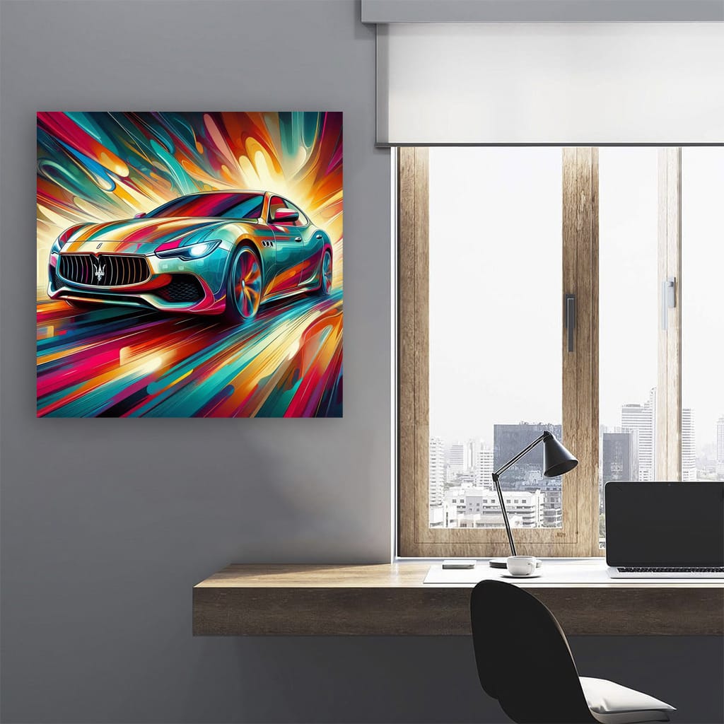 Maserati Quattroporte Absctract Wall Art