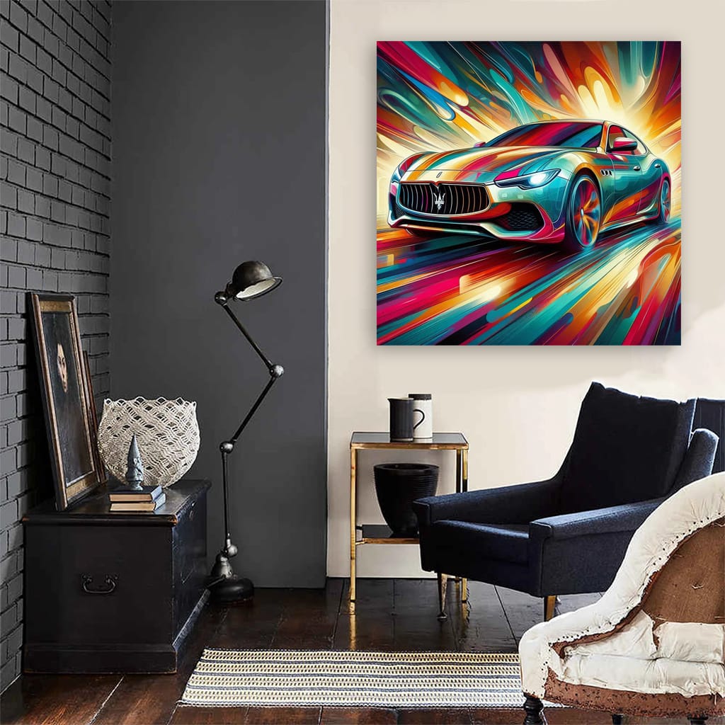 Maserati Quattroporte Absctract Wall Art