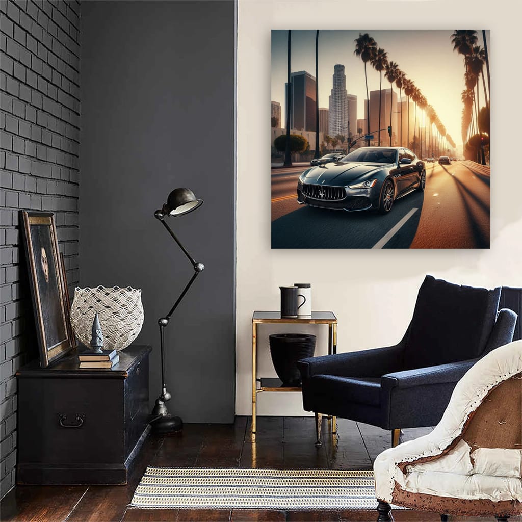 Maserati Quattroporte Los Angeles Wall Art