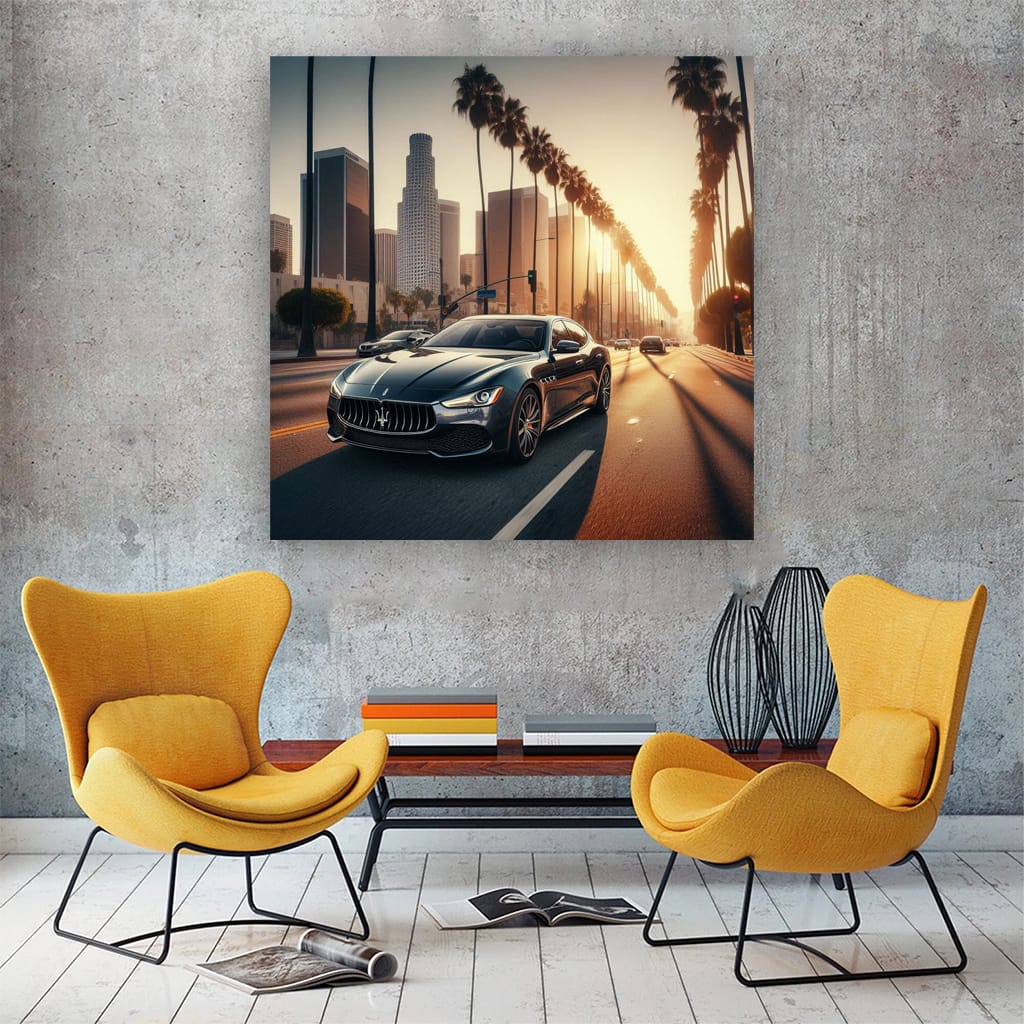 Maserati Quattroporte Los Angeles Wall Art