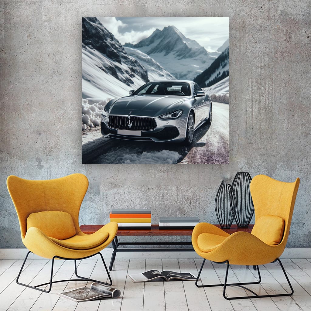 Maserati Quattroporte Mounta Wall Art