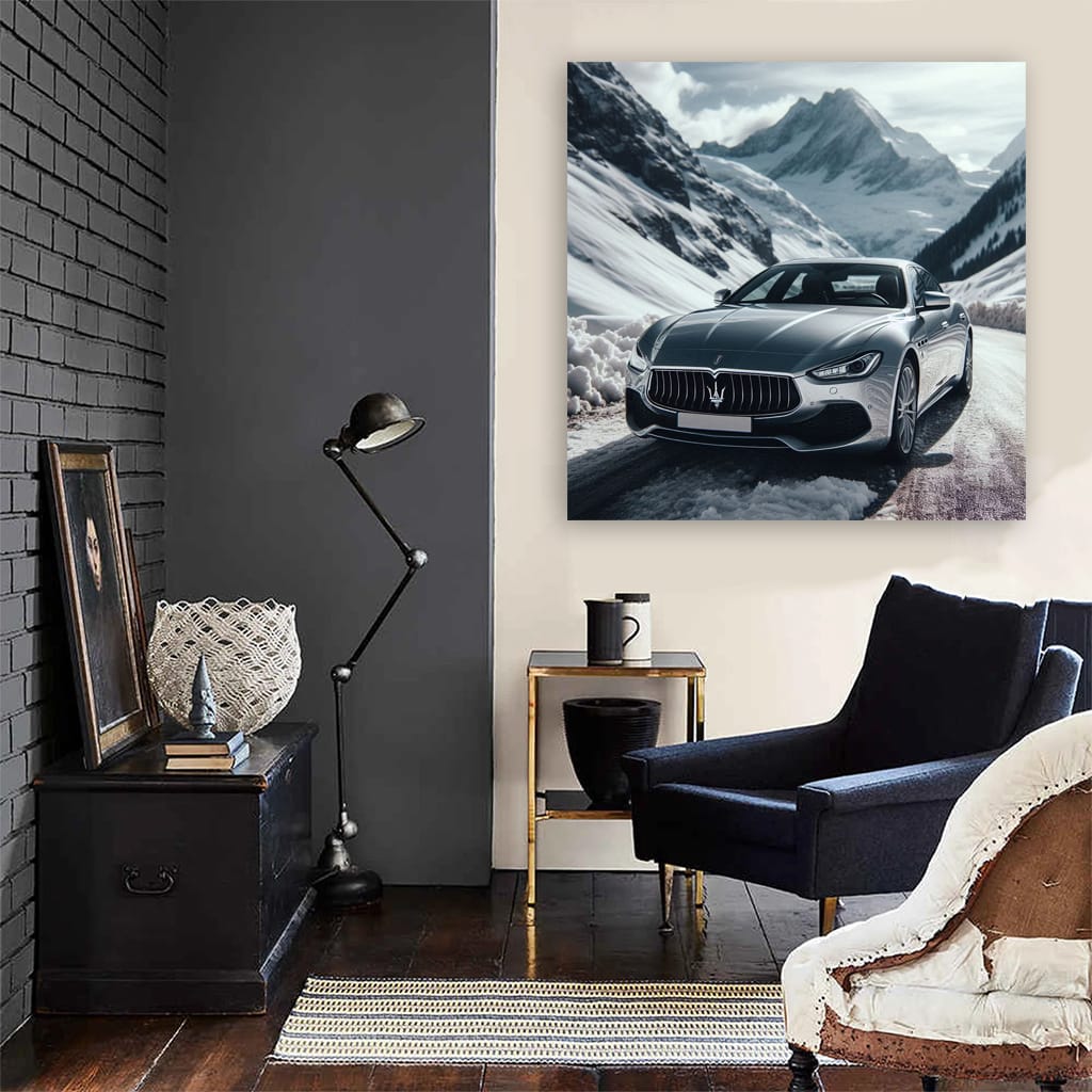 Maserati Quattroporte Mounta Wall Art