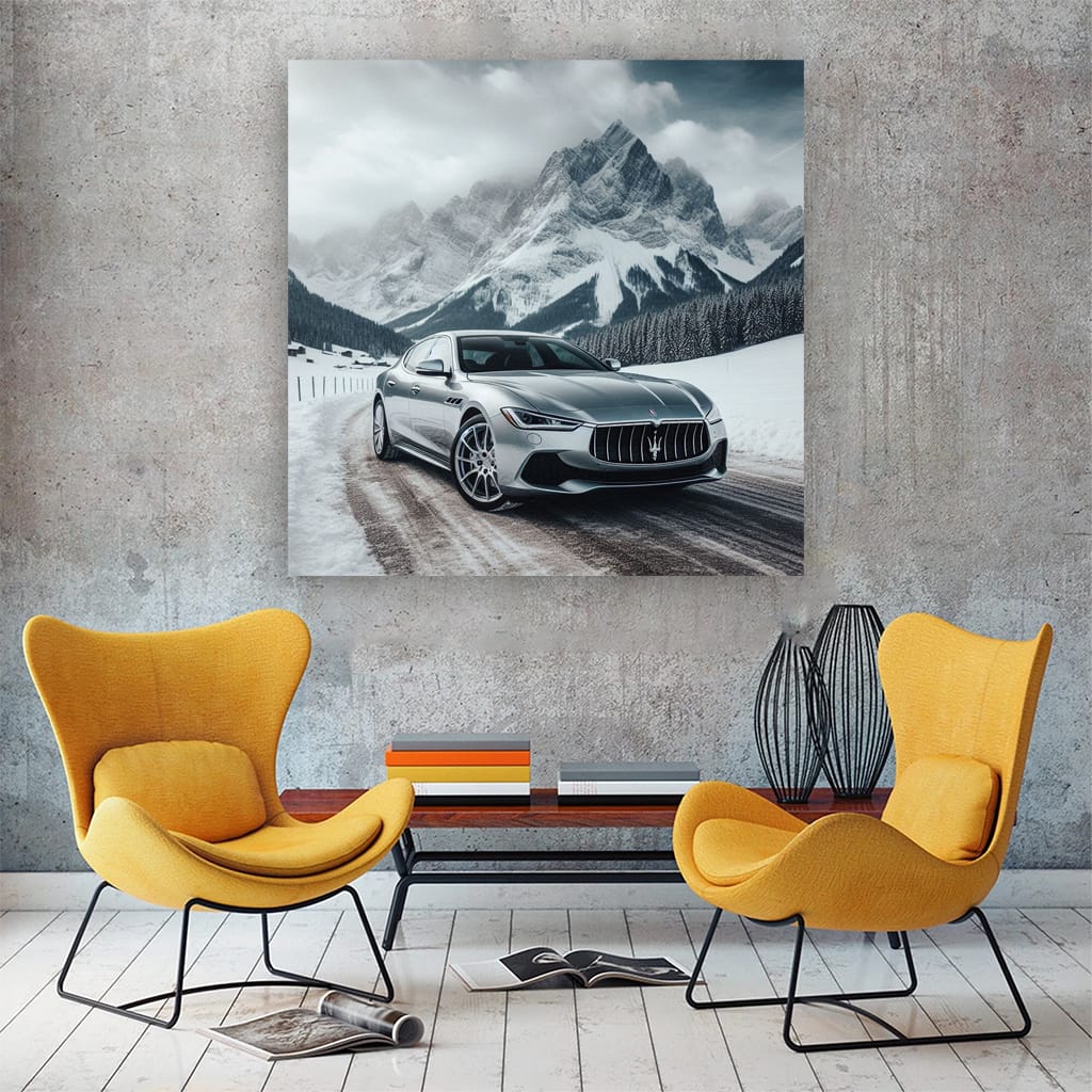 Maserati Quattroporte Mountain Wall Art