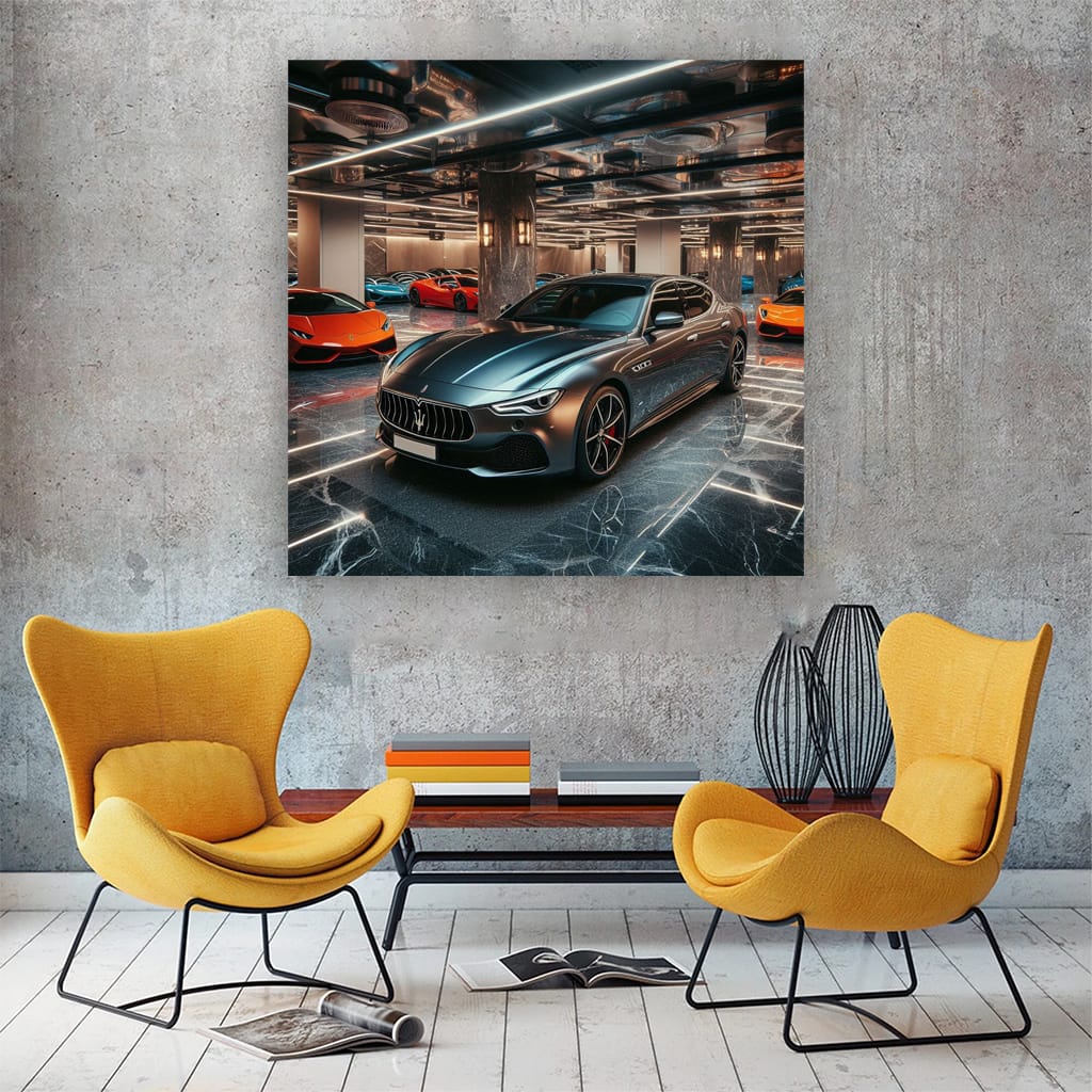 Maserati Quattroporte Parking Wall Art