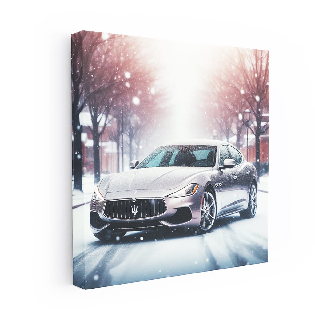 Maserati Quattroporte Snowfall Wall Art