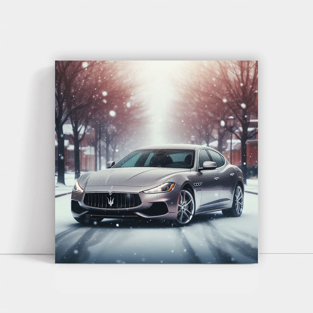 Maserati Quattroporte Snowfall Wall Art