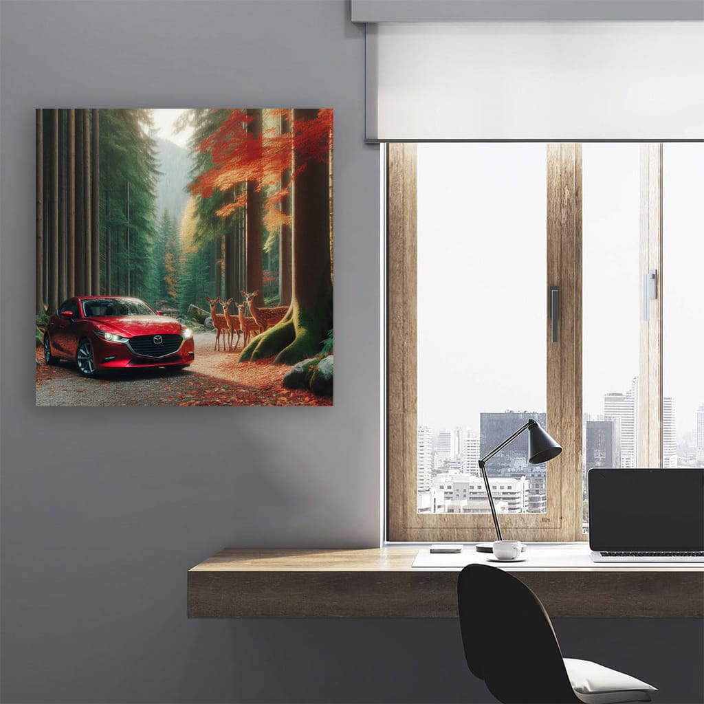 Mazda 3 in Forest - Adventure Awaits
