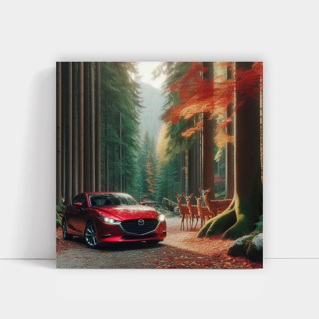 Mazda 3 in Forest - Adventure Awaits