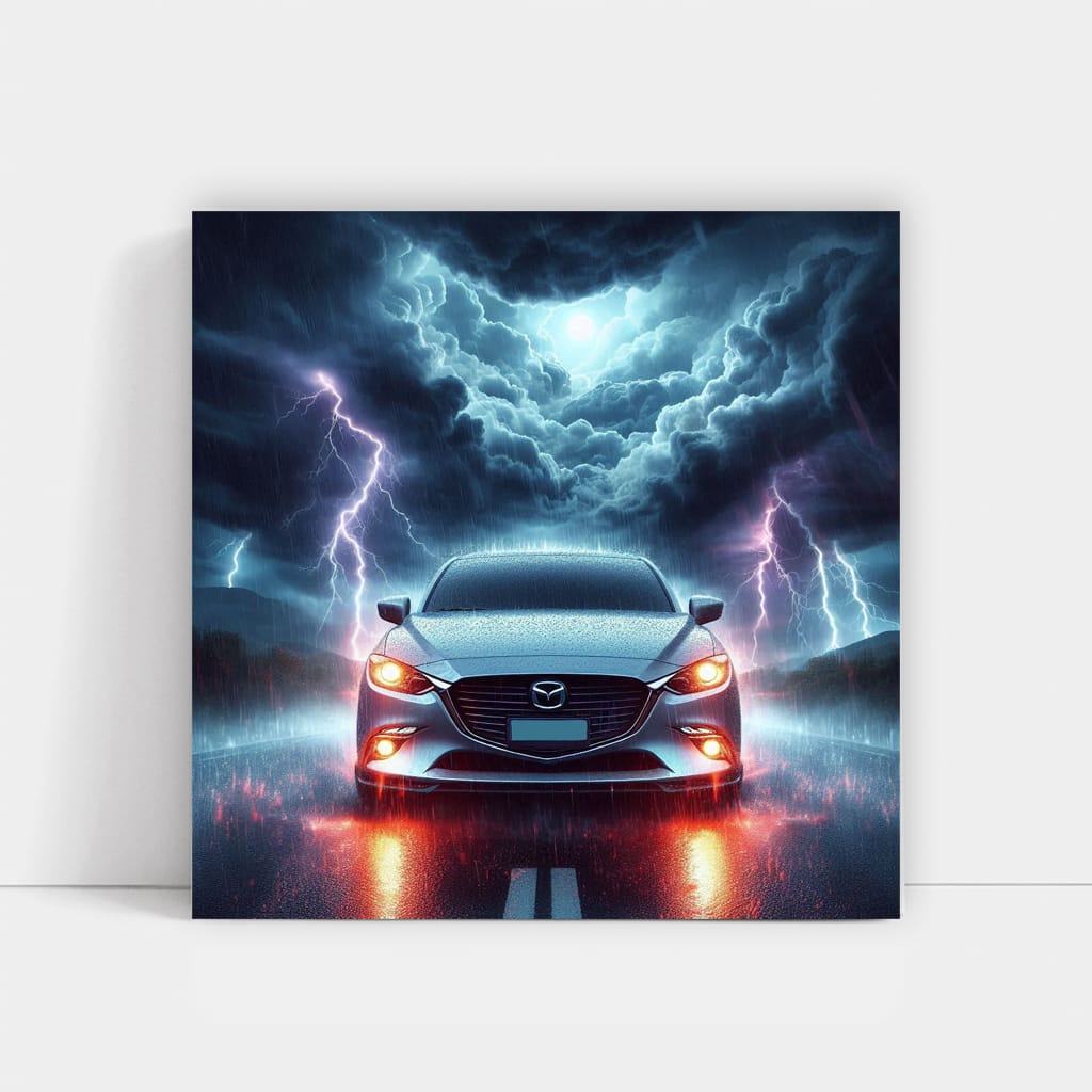 Mazda 3 in Thunderstorm - Dynamic Elegance Unleashed