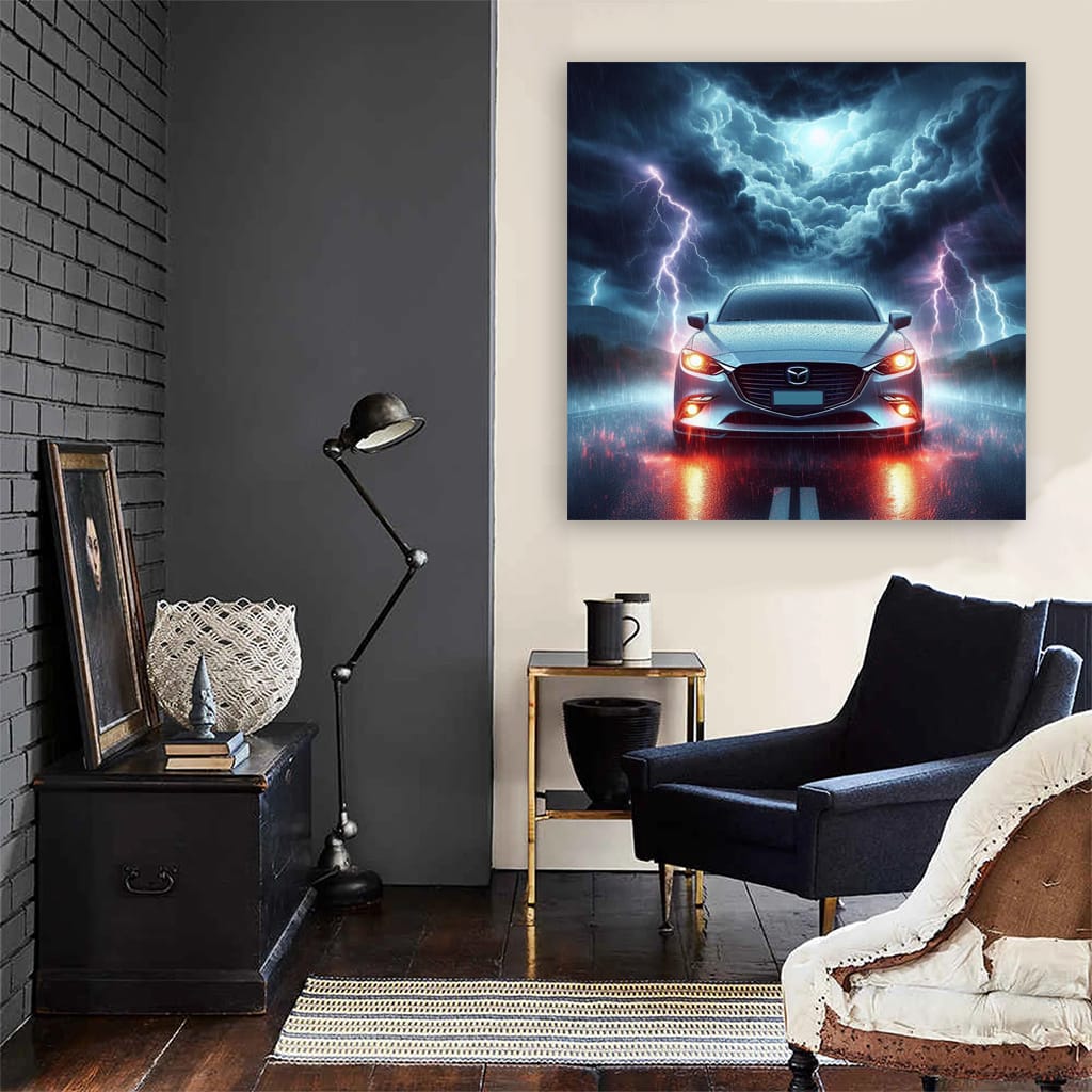 Mazda 3 in Thunderstorm - Dynamic Elegance Unleashed