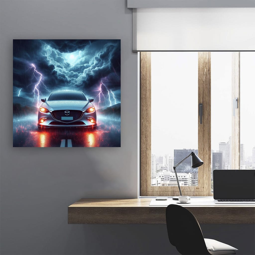 Mazda 3 in Thunderstorm - Dynamic Elegance Unleashed