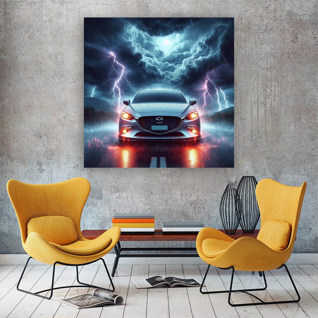 Mazda 3 in Thunderstorm - Dynamic Elegance Unleashed