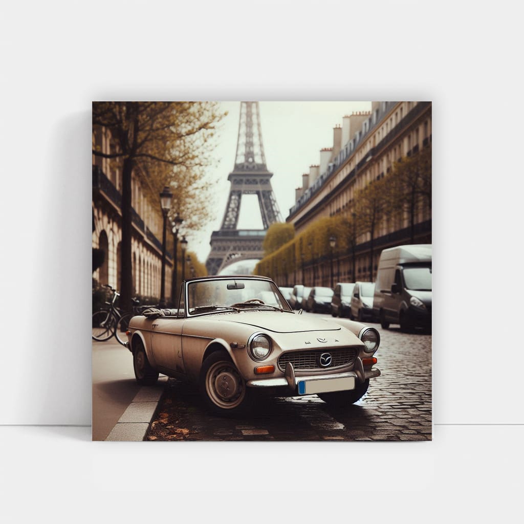 Vintage Mazda in Paris - Timeless Retro Elegance