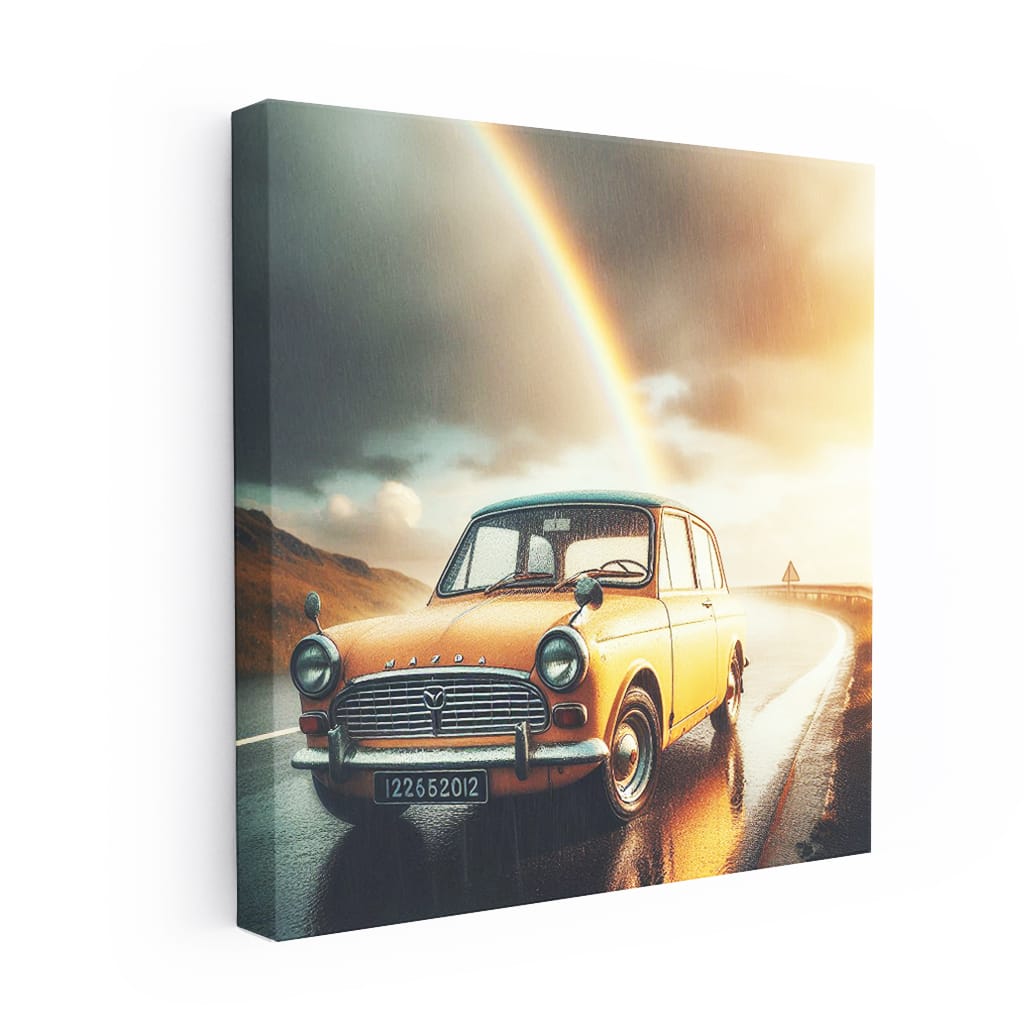 Mazda Old Retro Rainy Weath Wall Art