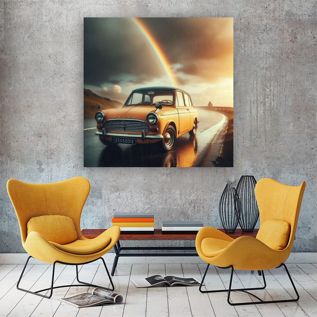 Mazda Old Retro Rainy Weath Wall Art