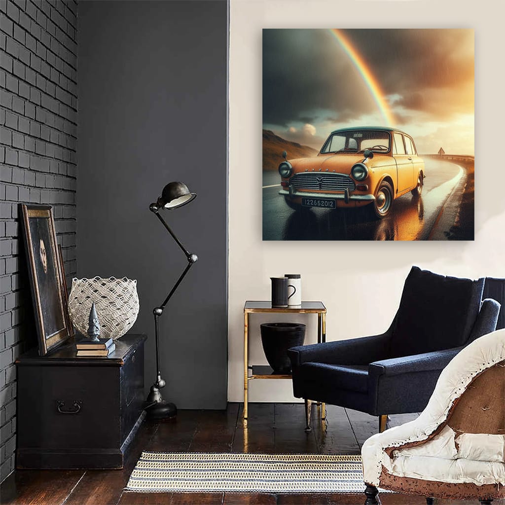 Mazda Old Retro Rainy Weath Wall Art