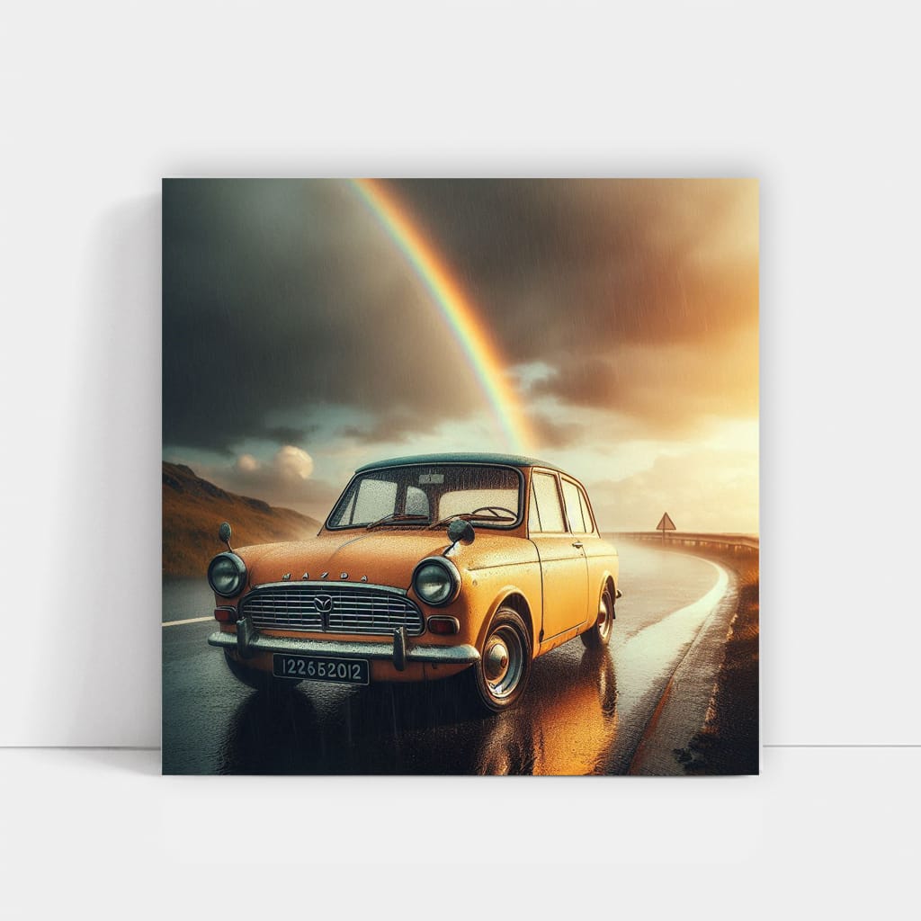 Mazda Old Retro Rainy Weath Wall Art