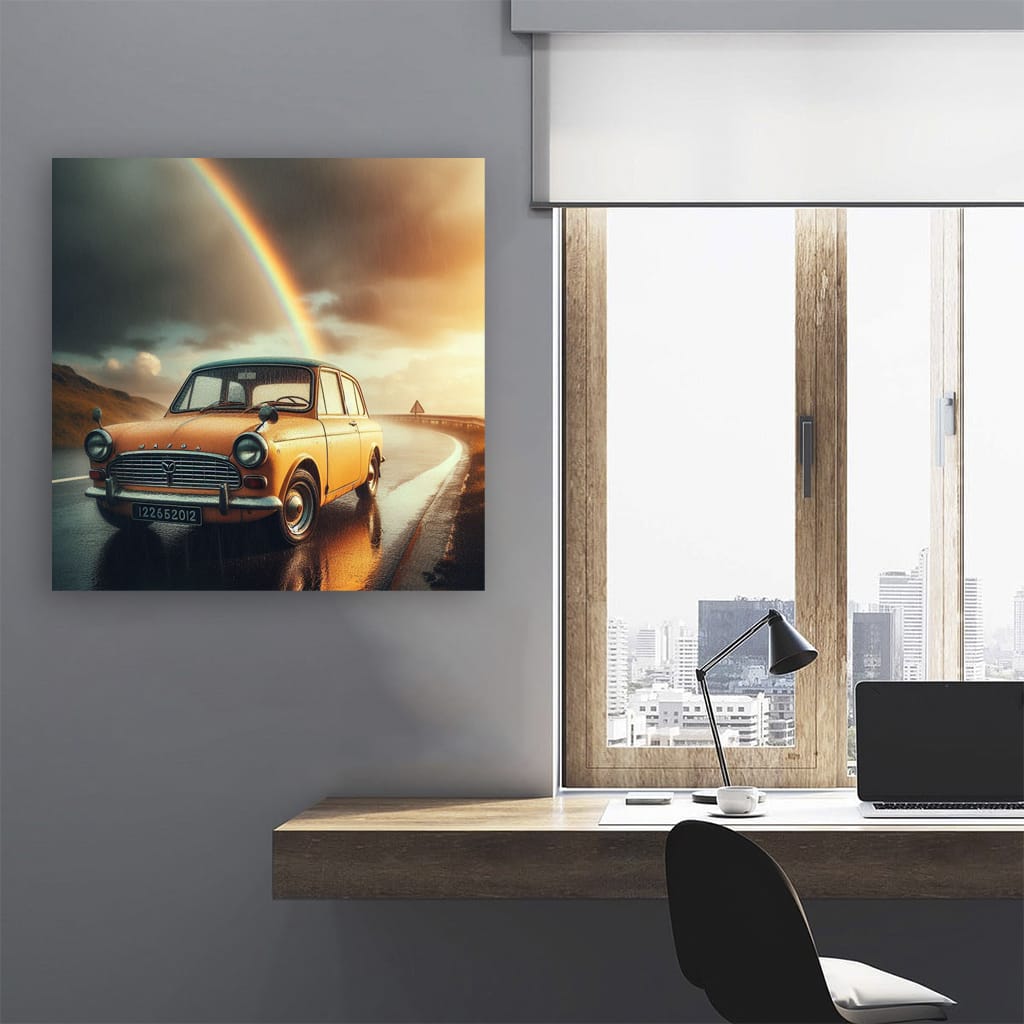 Mazda Old Retro Rainy Weath Wall Art