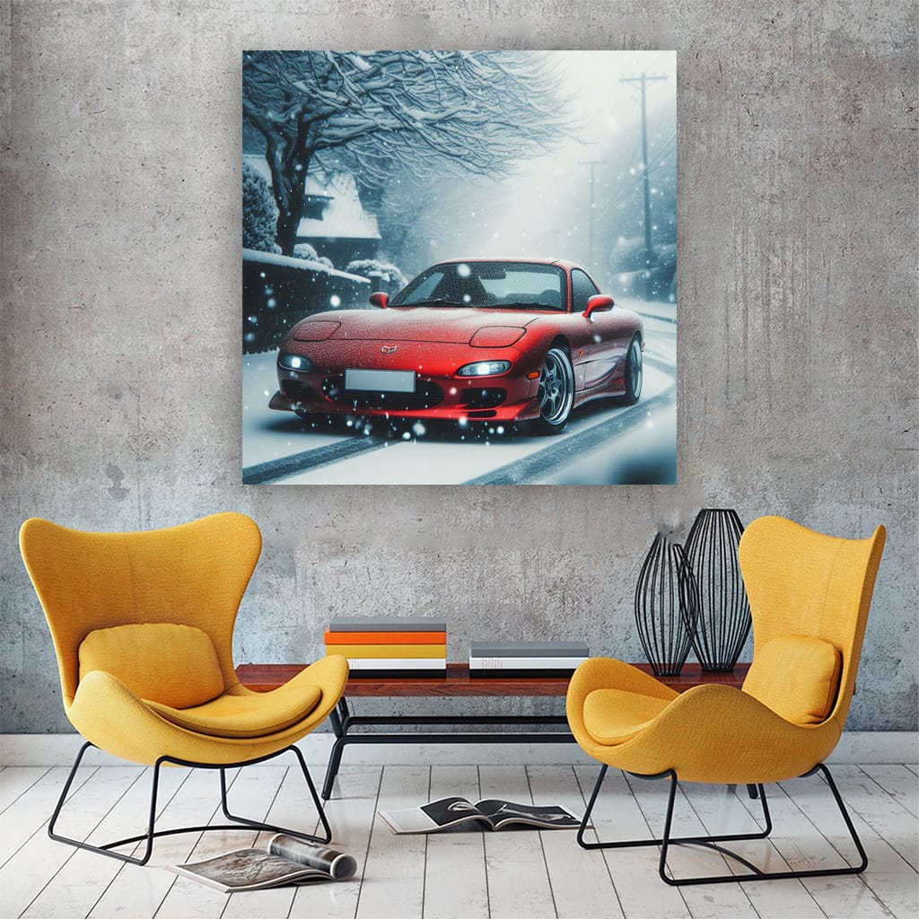 Mazda Rx7 Snowfa Wall Art