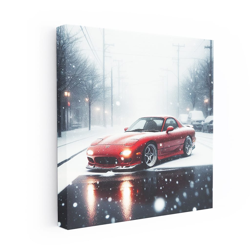 Mazda Rx7 Snowfall Wall Art