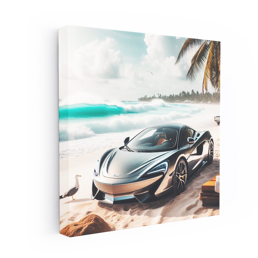 Mclaren 570s On Beach Wall Art