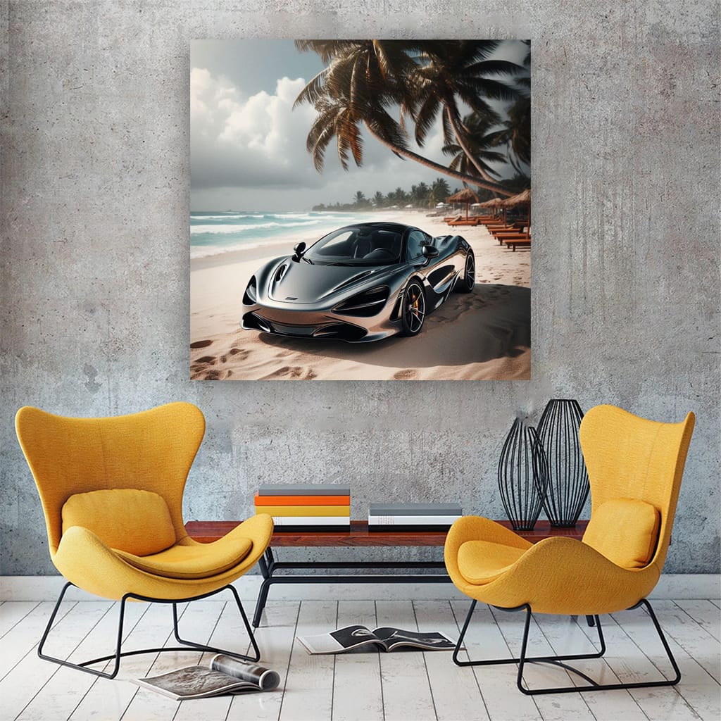 Mclaren 720s On Beach Wall Art