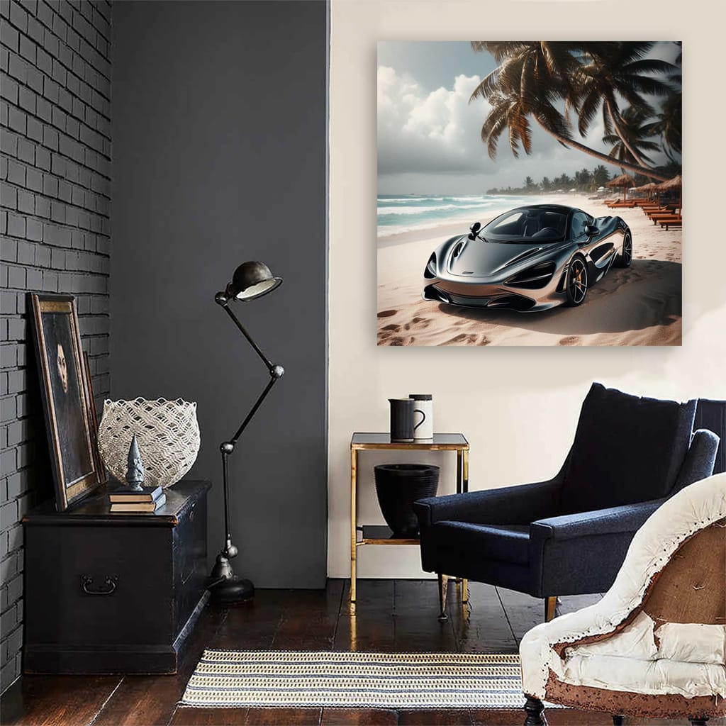 Mclaren 720s On Beach Wall Art