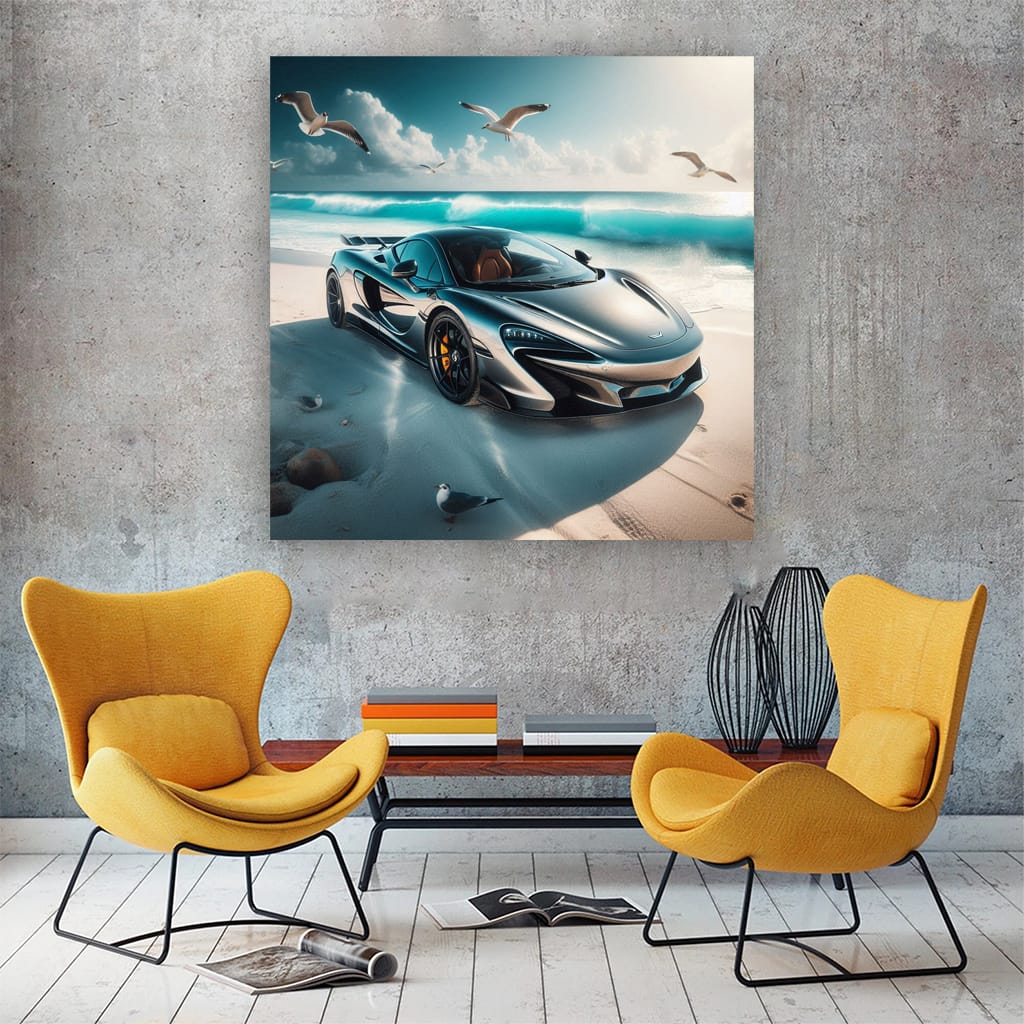 McLaren 765LT on Beach - Power and Elegance Unleashed