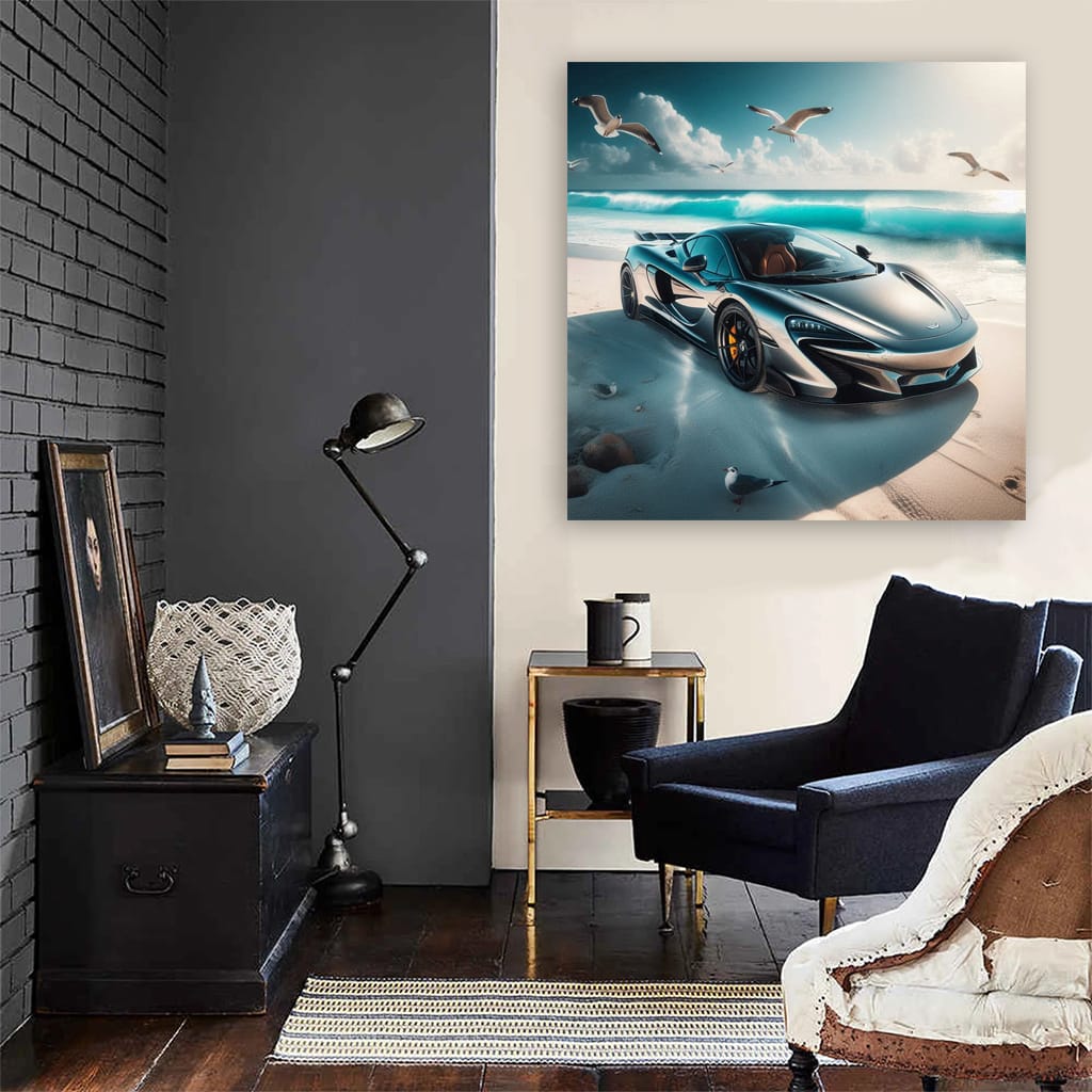 Mclaren 765lt On Beach Wall Art