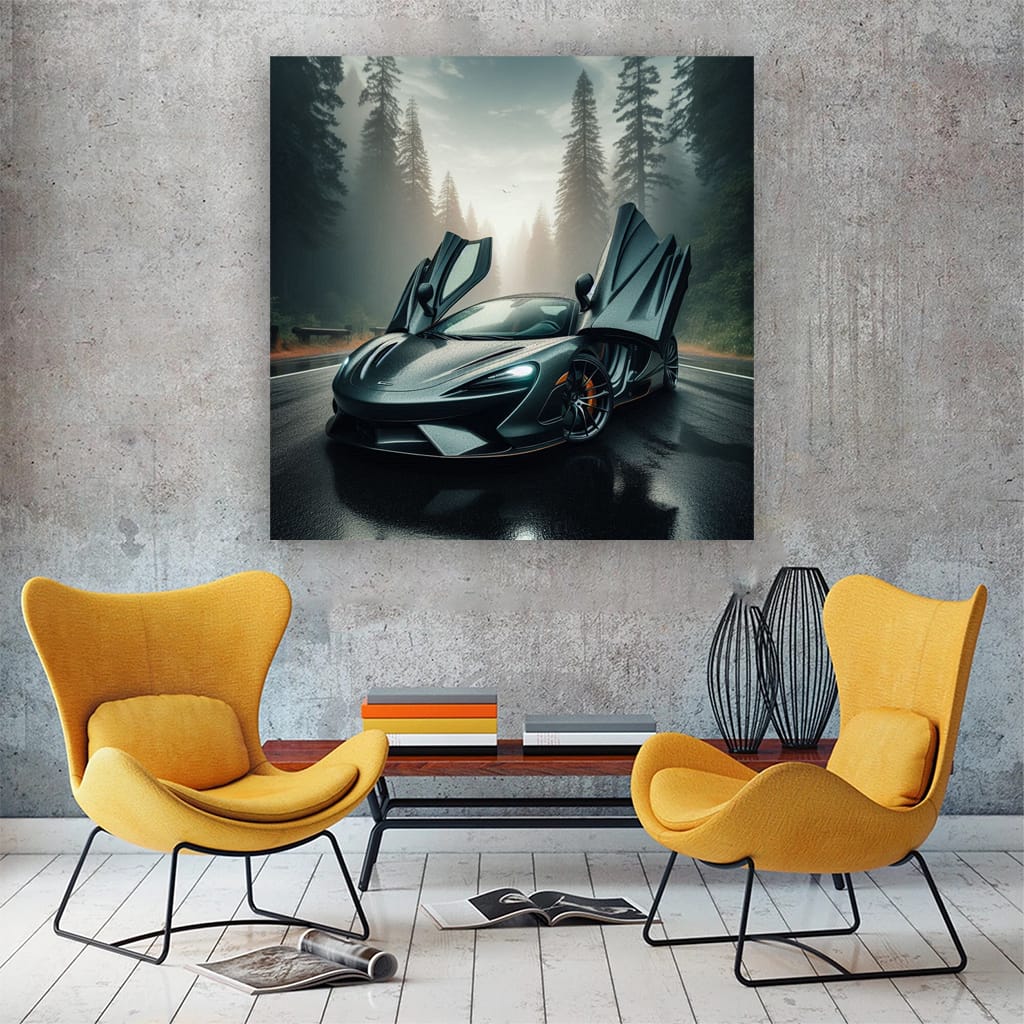 Mclaren Elva Cloudy Weather Wall Art