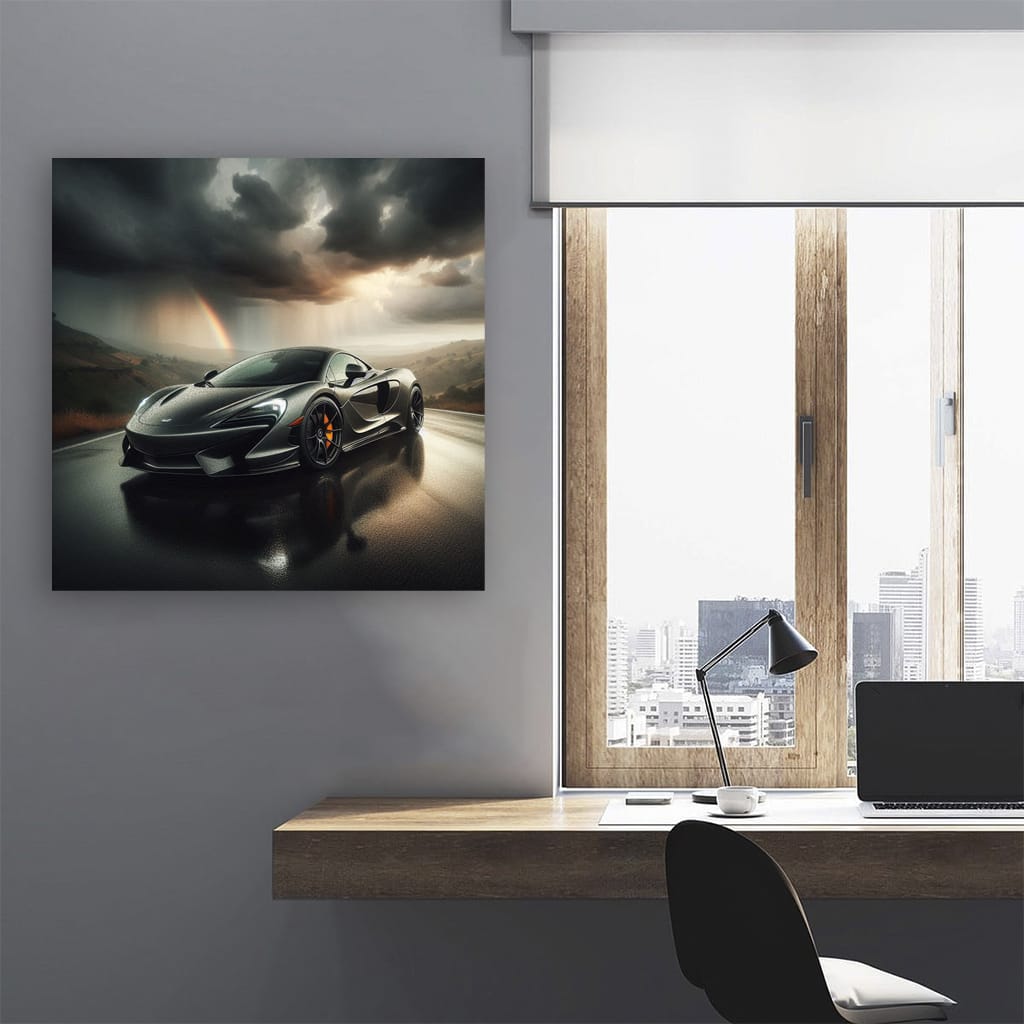 Mclaren Gt Cloudy Weather Wall Art