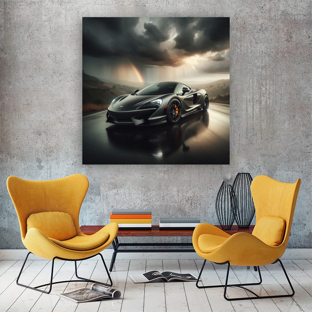 Mclaren Gt Cloudy Weather Wall Art