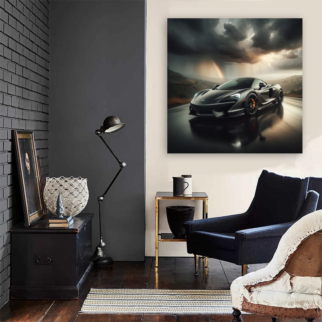 Mclaren Gt Cloudy Weather Wall Art