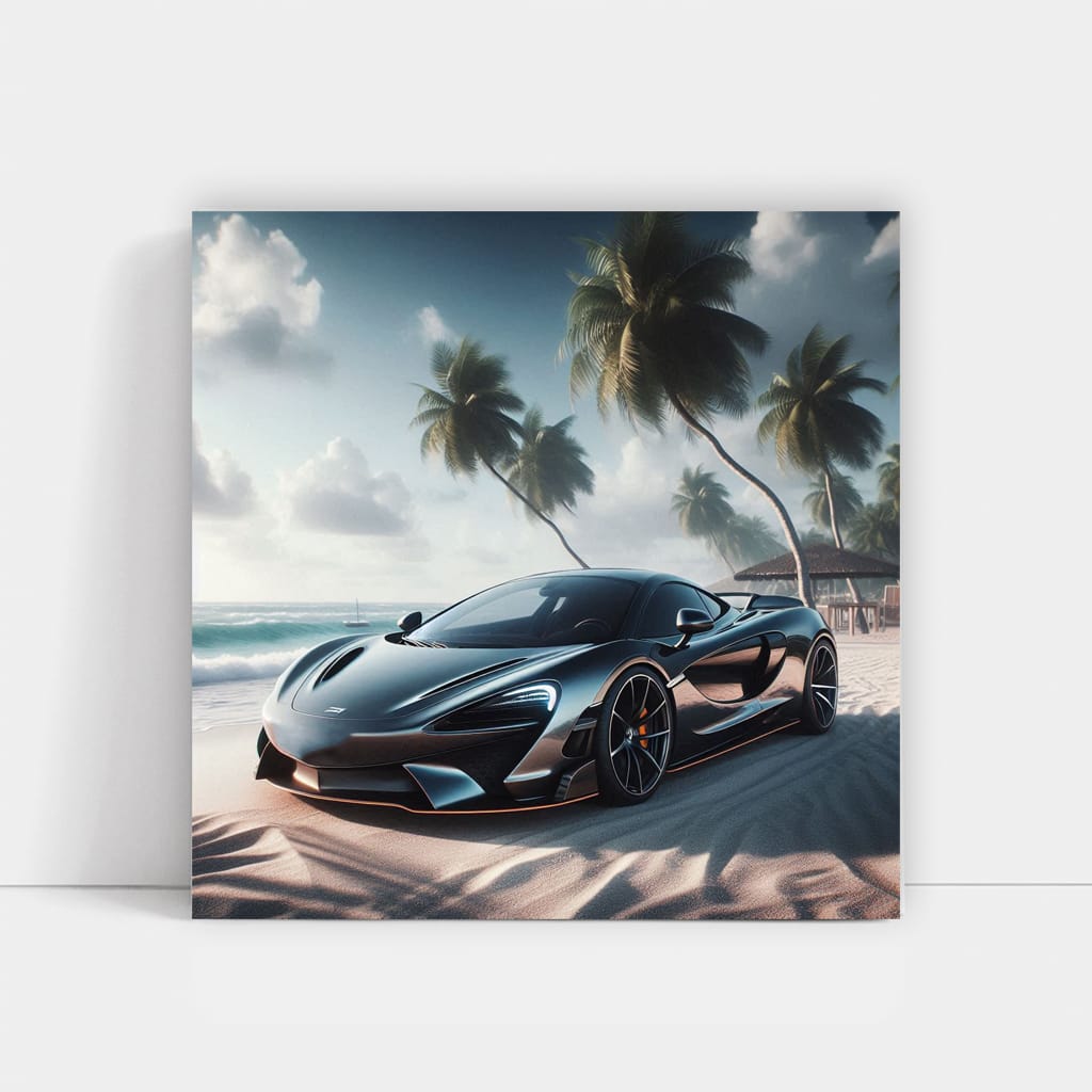 Mclaren Gt On Beach Wall Art