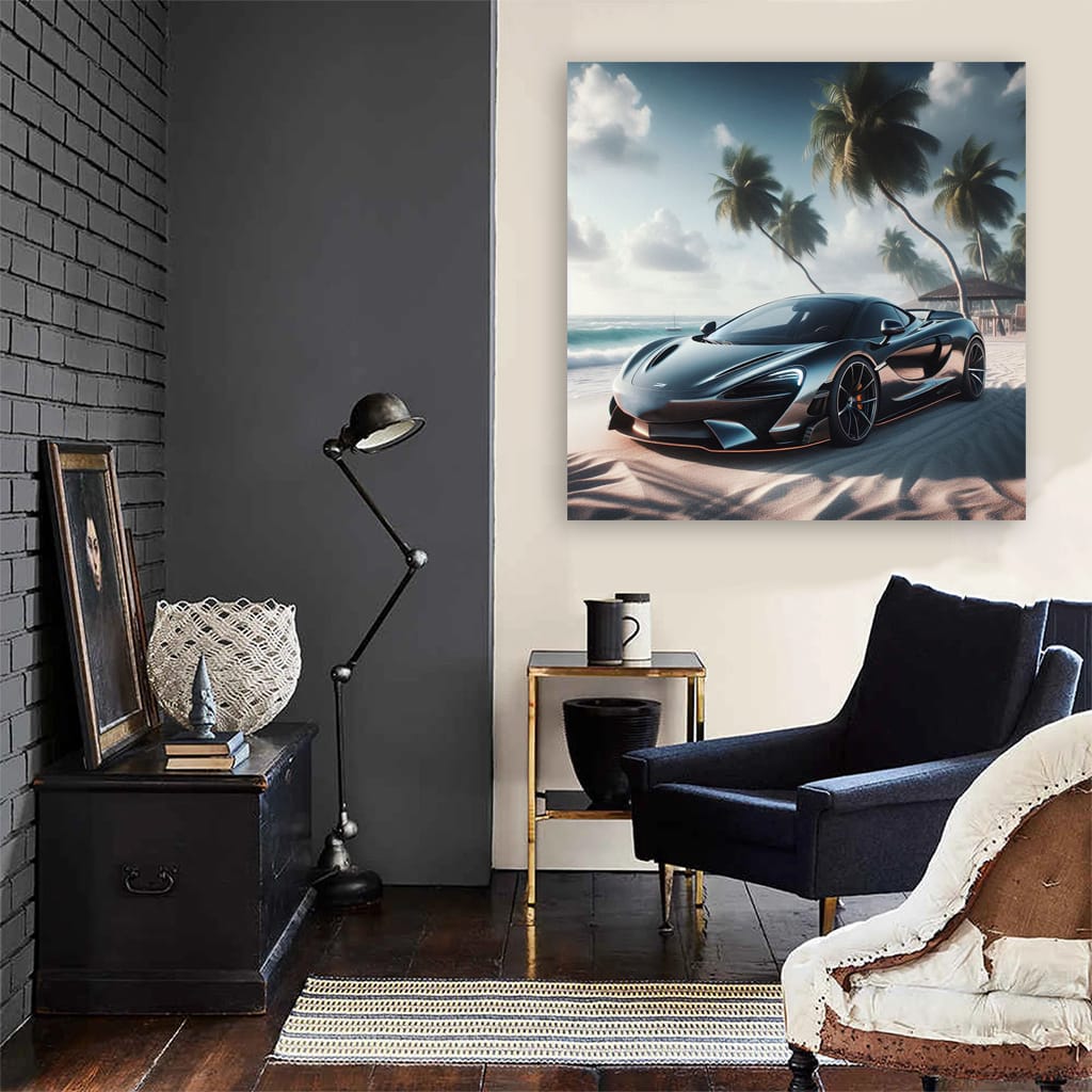 Mclaren Gt On Beach Wall Art