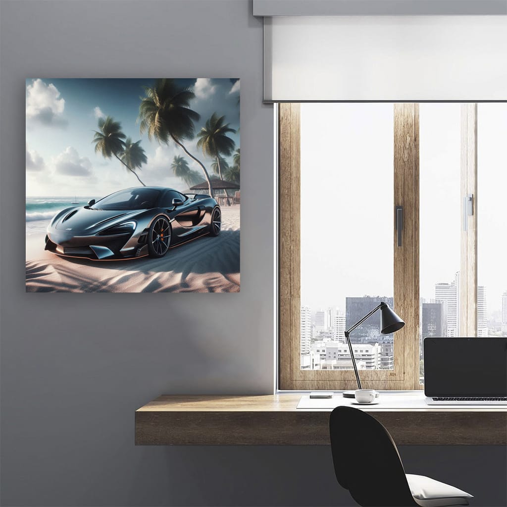 Mclaren Gt On Beach Wall Art