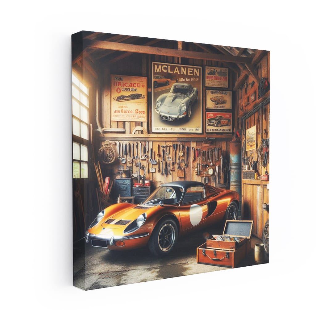 Mclaren Old Retro Garage Wall Art