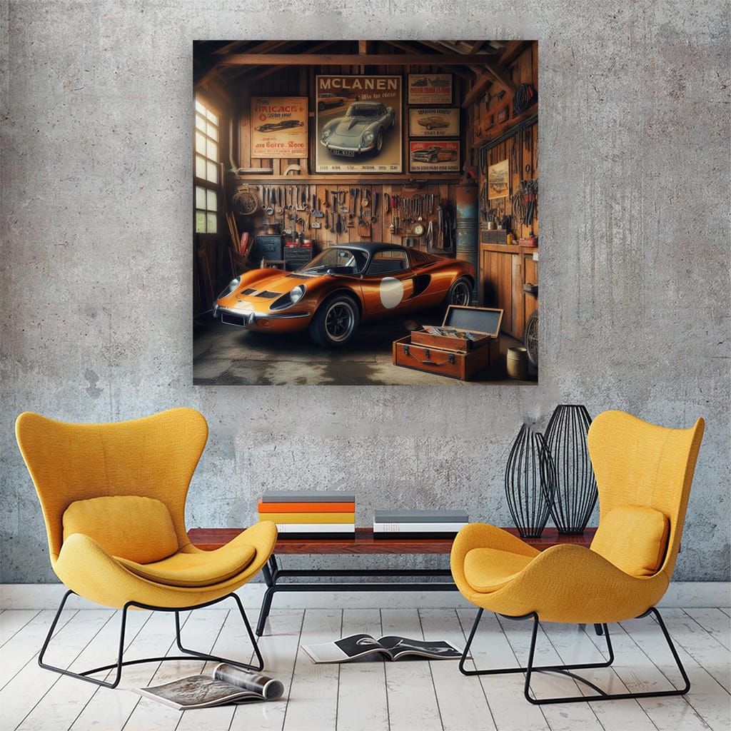 Mclaren Old Retro Garage Wall Art