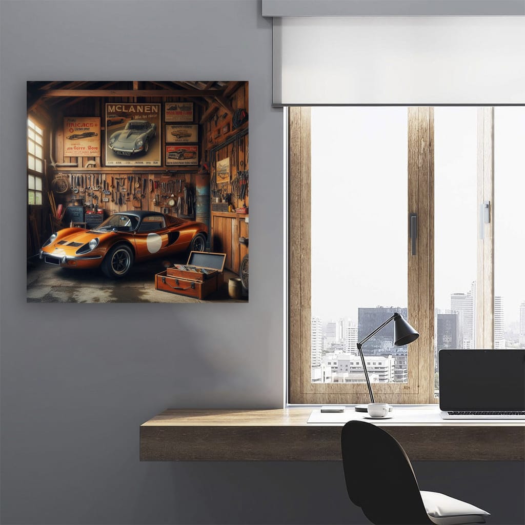 Mclaren Old Retro Garage Wall Art