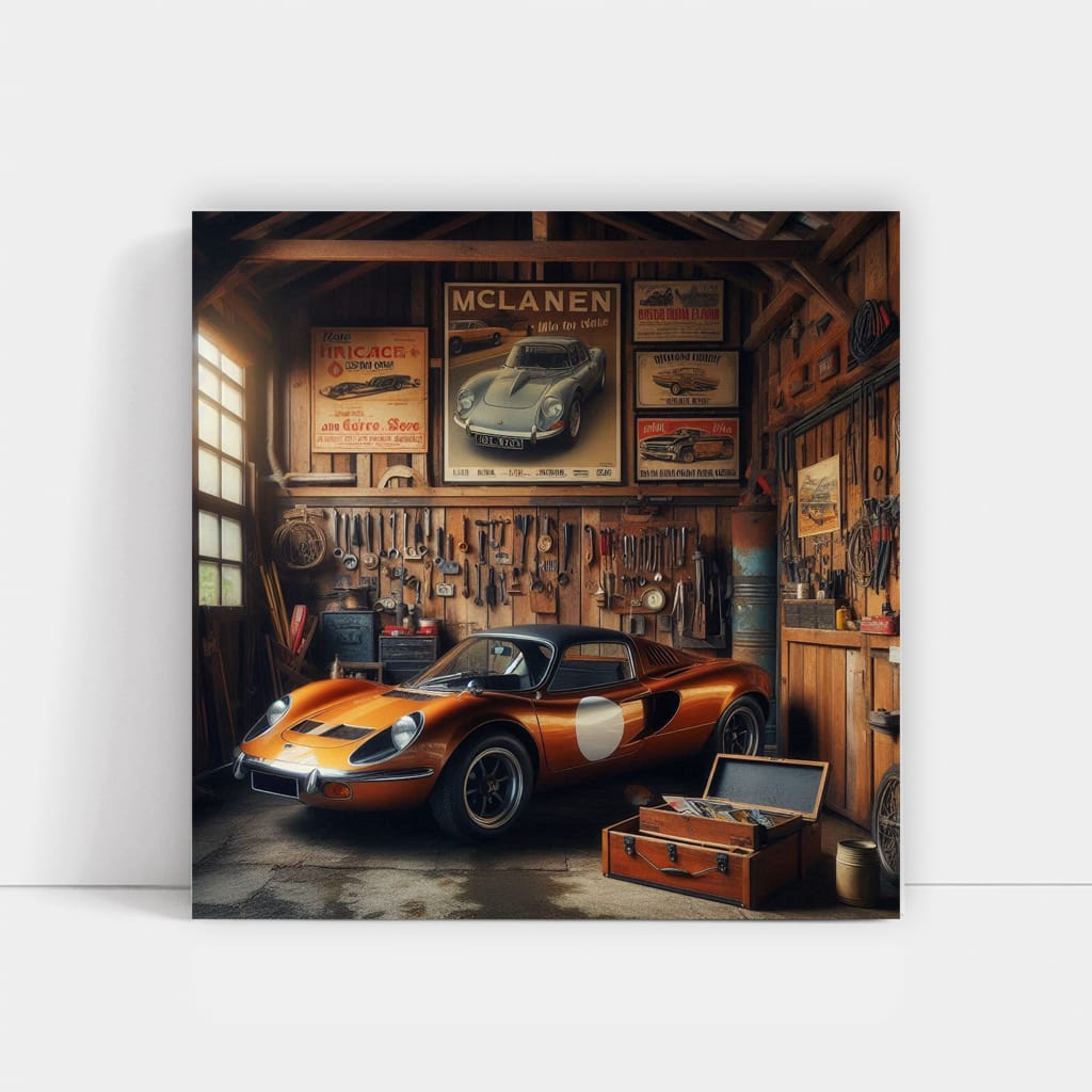 Mclaren Old Retro Garage Wall Art