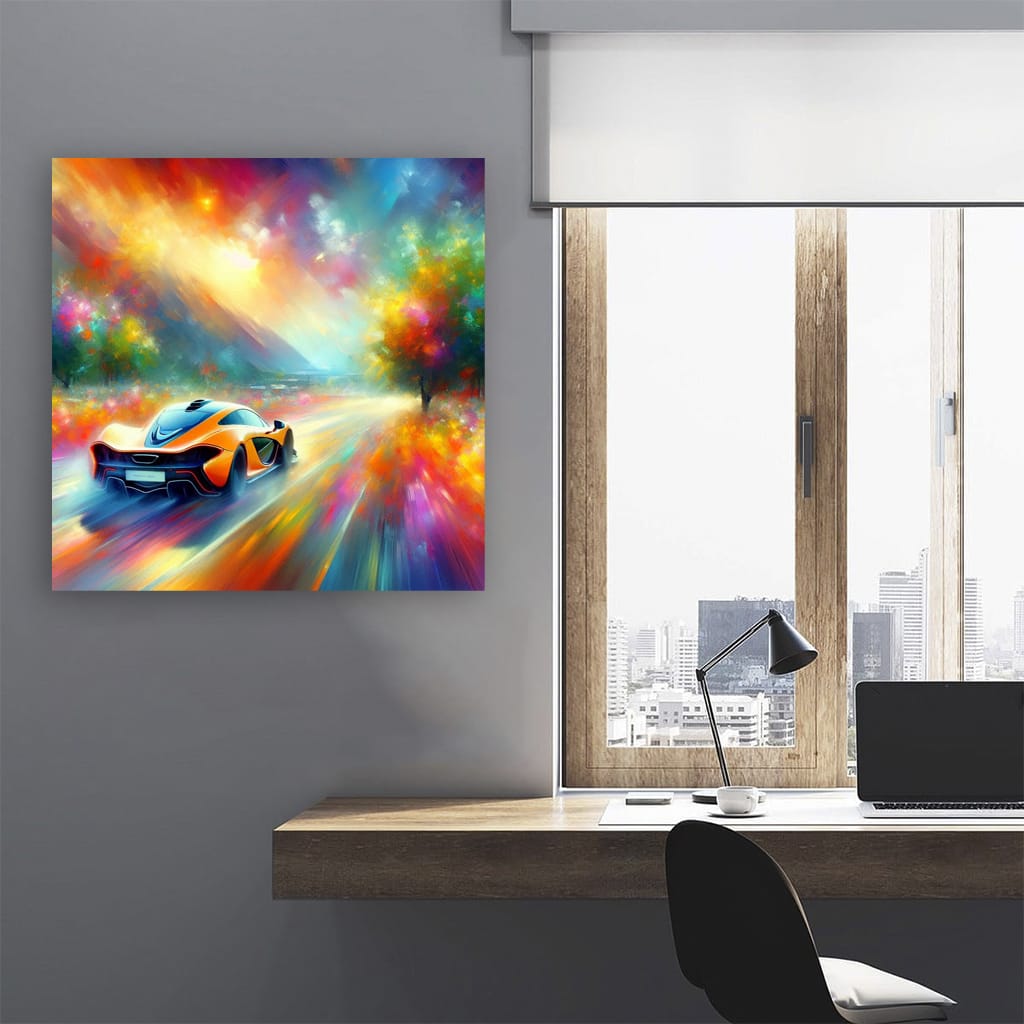McLaren P1 in Impressionistic Style - Fusion of Art & Speed