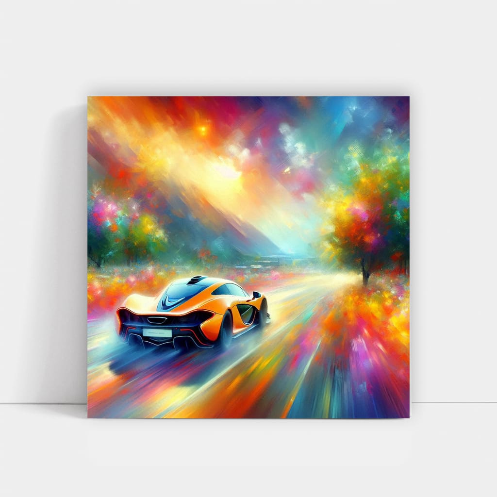 McLaren P1 in Impressionistic Style - Fusion of Art & Speed